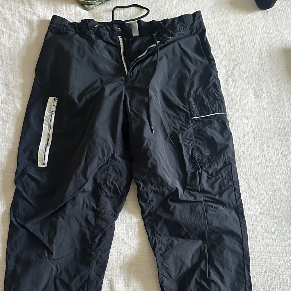 Nike men’s Black Cargo Pants with White Accents